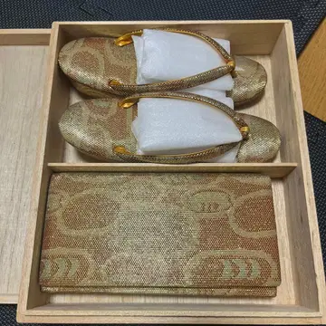 골드 컬러 조리 및 백 세트, 수납 박스 포함