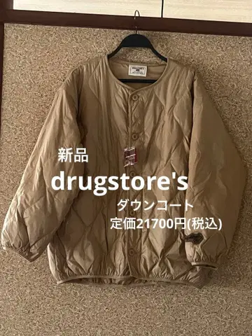 택 포함 새상품 drugstore's 다운 코트/정가 21700엔