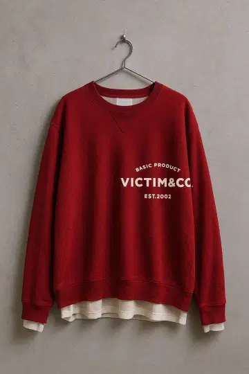 VICTIM&CO. 일본제 레이어드 스타일 울 니트 남성용 M