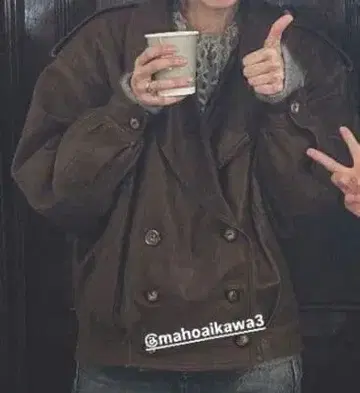 빅 실루엣 브라운 자켓