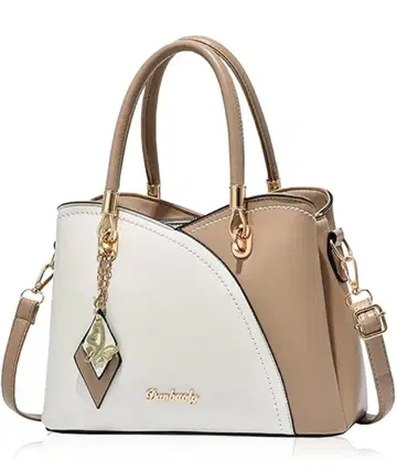 T.Y.ryanryan 2way 핸드백 화이트 x 베이지