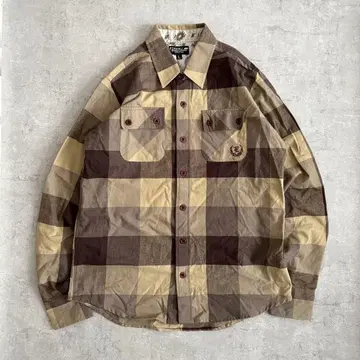 EZEKIEL 블록 체크 체크 셔츠 스트릿 아메카지 구제 의류