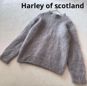 할리 오브 스코틀랜드 모헤어 울 샤기 니트 36 라이트 퍼플