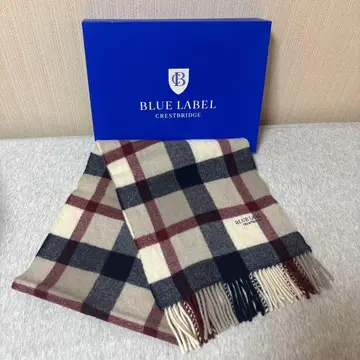 블루 레이블 크레스트브릿지 체크 머플러