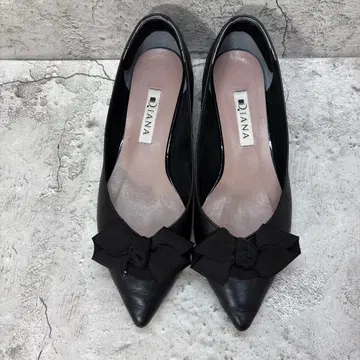 DIANA 다이애나 리본 플랫슈즈 블랙 22.5