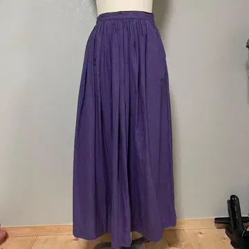 boudoir tokyo 롱 스커트 개더 스커트 퍼플 보라색