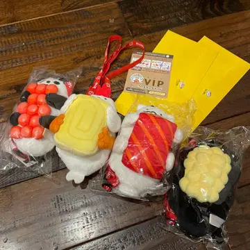 미사용 다코즈시 VIP 패스 케이스 봉제 인형 4종 VIP 스탬프 카드