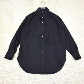 스픽&스팬 2022AW 울 셔츠 펄 버튼 네이비 다크 네이비 F