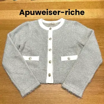 [ 미사용급 컨디션 최상 ] 아푸와이저 리셰 키라후와 금장 버튼 가디건