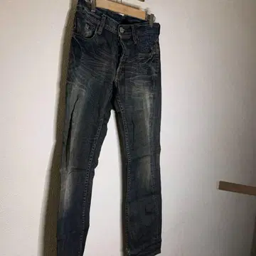 다크 블루 스트레이트 레그 데님