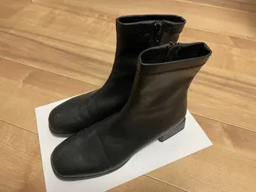 부츠 블랙 오리엔탈 트래픽 지퍼 달린 낮은 힐