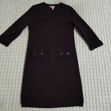 새상품급 긴팔 원피스 다크 브라운 38