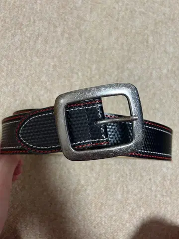 LIFEGUARD 블랙 가죽 벨트