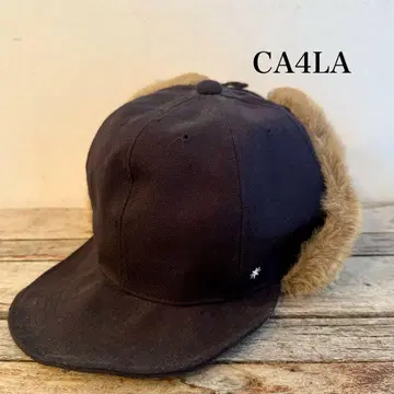 CA4LA 귀도리 포함 플라이트 캡 블랙