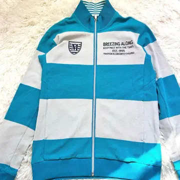 먼싱웨어 L 보더 지퍼 블루종 남성용