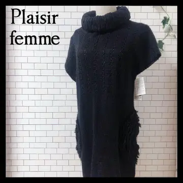 [ 새상품 택 포함 ] 플레지르팜므 니트 스웨터 터틀넥 M L