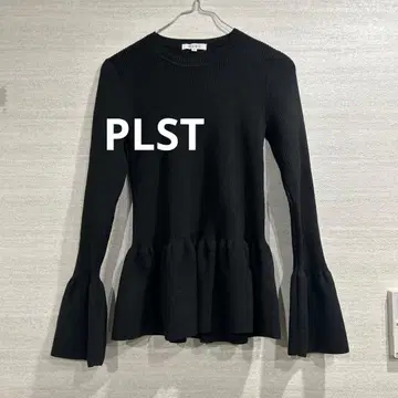 플라스테 페플럼 리브 니트 프릴 슬리브