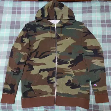 00's [Champion] 챔피온 써멀 카모 패턴 지퍼 후드티