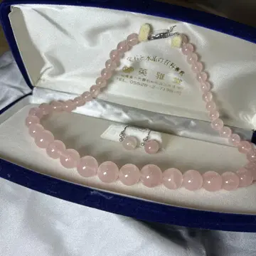 영아당 로즈쿼츠 목걸이 귀찌 세트