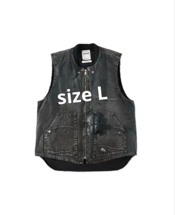 BOWWOW 데미지 데님 베스트 그레이 L