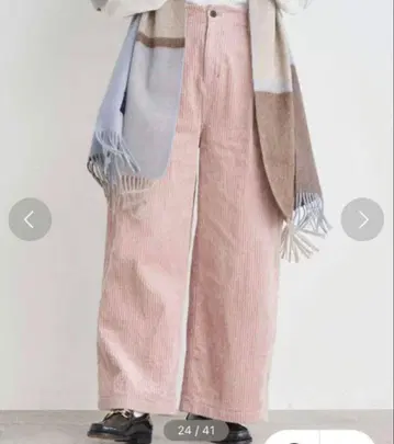 yuni 코듀로이 와이드 팬츠 핑크