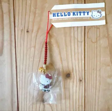 헬로키티 스트랩 2003년산 방울 달린 끈 장식 와세다 대학교 럭비