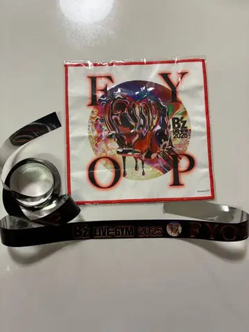 B'z LIVE-GYM 2025 FYOP 은색 테이프, 파이버 타월 세트