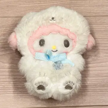 산리오 마이 스위트 피아노 마스코트 홀더 복슬복슬 스노우 디자인