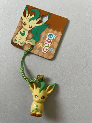 택 포함 리프피아 방울 키링 포켓몬 스트랩