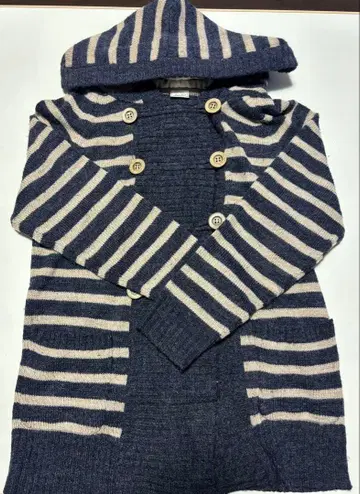 chambre de charme 네이비 베이지 보더 니트 프리 사이즈