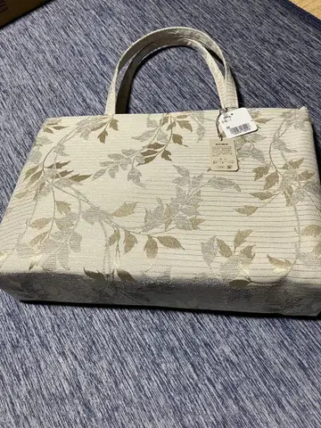 일본 의류 토트백 새상품 나고미야 리프 무늬