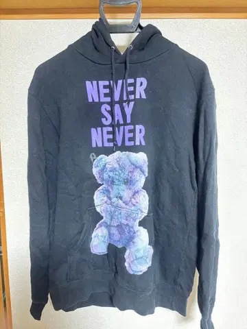 MILKBOY 블랙 곰 후드 부착 후드티