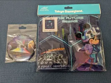 캔 배지 워시 타월 스페이스 마운틴 디즈니 미키마우스