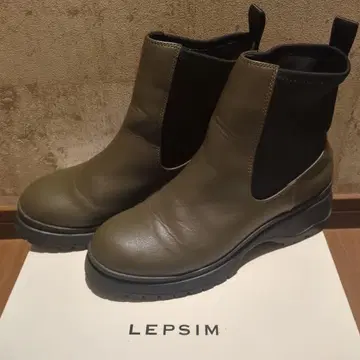 LEPSIM 카키 사이드 고어 부츠 L(24~24.5cm)