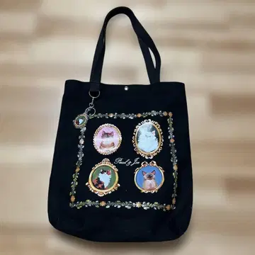 Paul & JOE 토트백 캔버스 메달 블랙