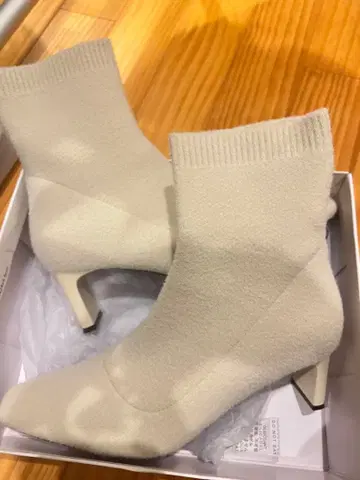 RANDA 아이보리 니트 부츠 LL