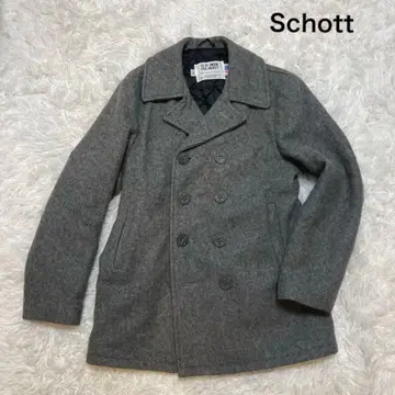 Schott 샷 740N 더블 피코트 USA제 멜톤 그레이 38