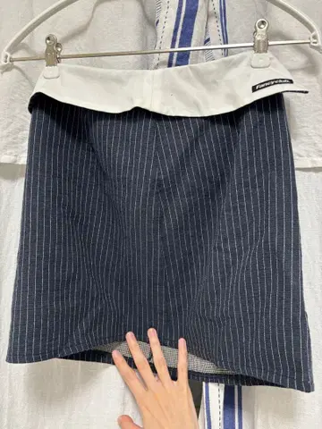 Fancyclub 스트라이프 레이어드 미니 스커트