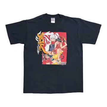 00s 폭렬천사 버스트 엔젤 T셔츠 애니메이션 T셔츠 양호한 크랙 M