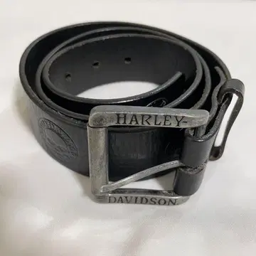 [ HARLEY-DAVIDSON ] 로고 스컬 엠보 벨트 블랙