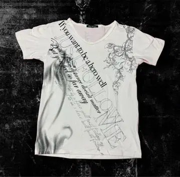 시크 스타일 V넥 T셔츠 V계 그런지 y2k