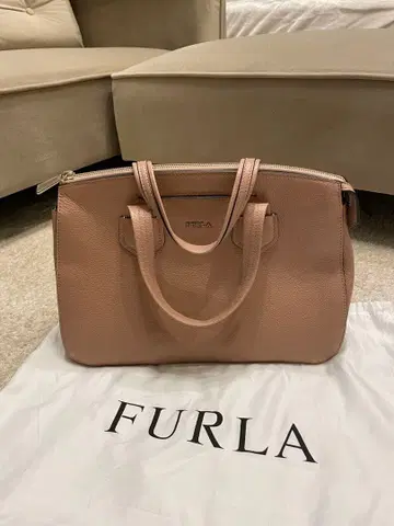 FURLA 핑크 가죽 핸드백