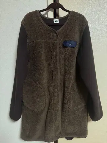 LOGOS 플리스 보아 아우터 L 다크 브라운