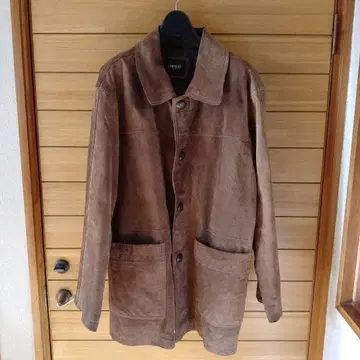 경량! pierucci 브라운 스웨이드 롱 자켓