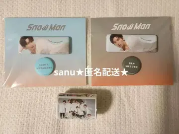 3점 SnowMan 메구로 렌 와타나베 쇼타 캔뱃지 롤 메모지