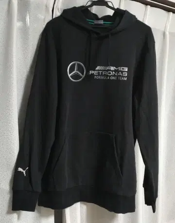 PUMA AMG PETRONAS 후드 부착 후드티 블랙