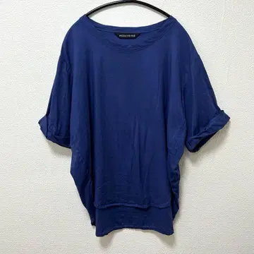 미즈이로 인디 크루넥 코쿤 풀오버 블루