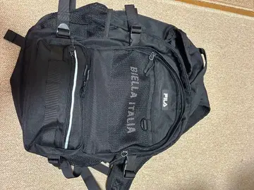 FILA 메쉬 디자인 백팩 블랙