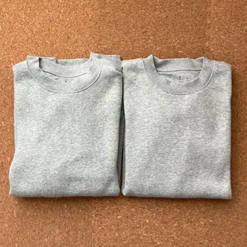 무인양품 신사 스웨트 셔츠 그레이 2종 세트