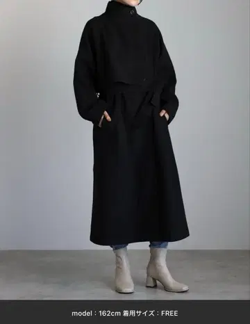 ap retro 스탠드 카라 케이프 코트